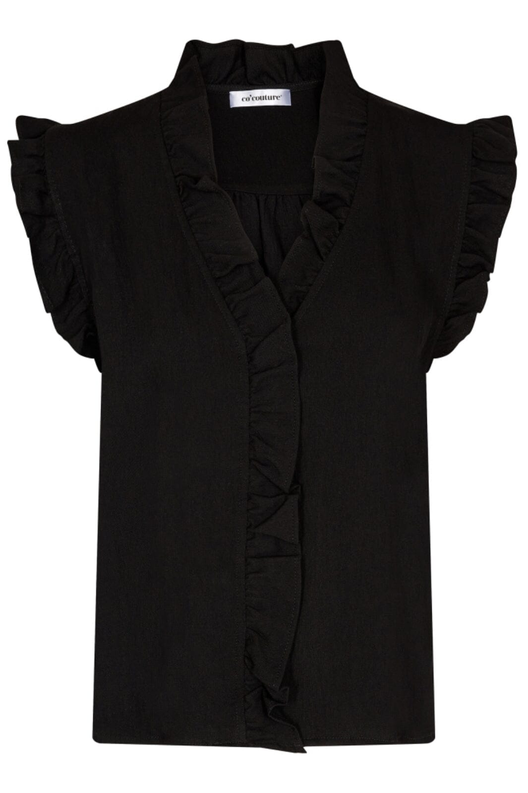 Co´couture - Suedacc Frill Top 35213 - 96 Black
