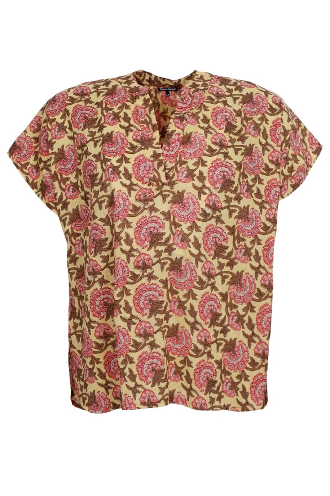 Forudbestilling - Black Colour - Bcflora S/S Blouse 39814 - Sun Flower