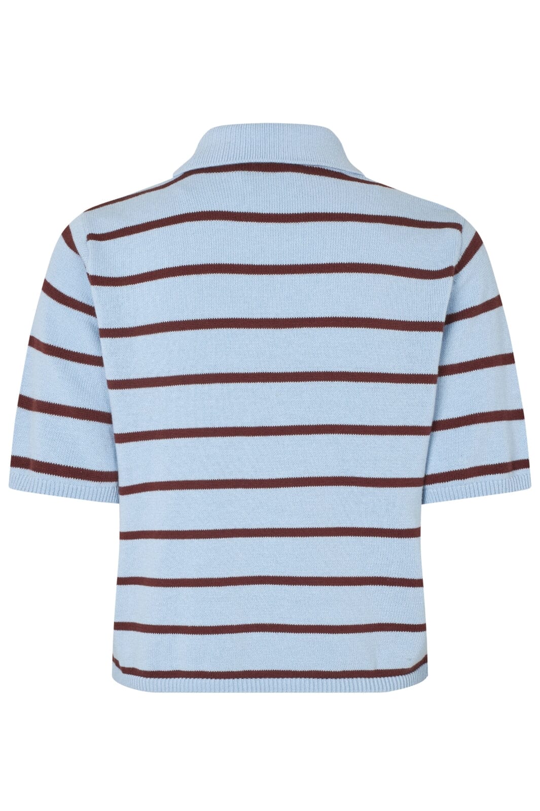 Forudbestilling - Modström - Malvamd Ss Stripe Polo 58746 - 11182 - Cashmere Blue Andorra Stripe Udsalg