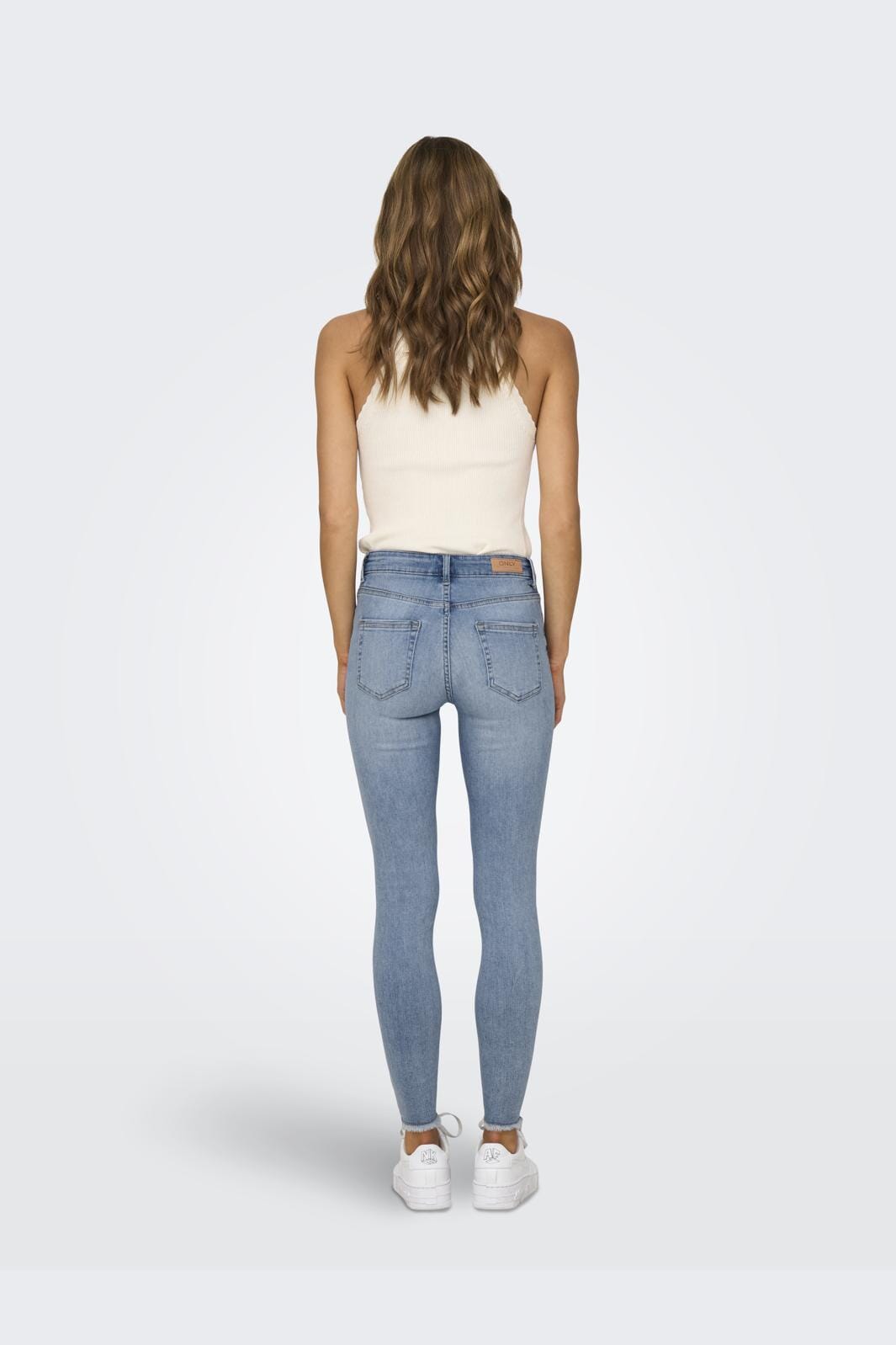 Only - Onlblush Mid Ak Rw Ds Rea685 - 4114577 Light Medium Blue Denim Udsalg