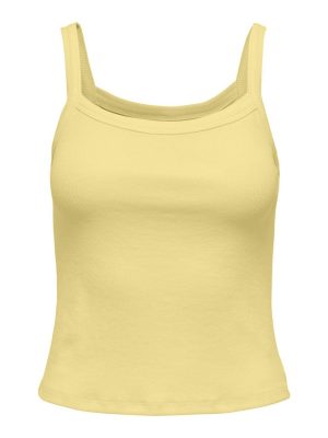 Only - Onlvira S/L Rib Top - 4941101 Lemon Meringue