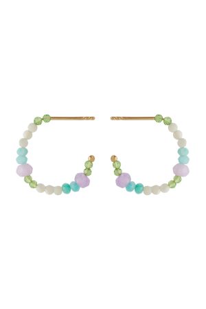 Pernille Corydon Jewellery - Sea Colour Hoops - Golden