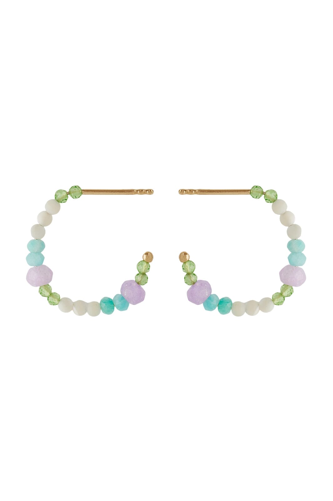 Pernille Corydon Jewellery - Sea Colour Hoops - Golden