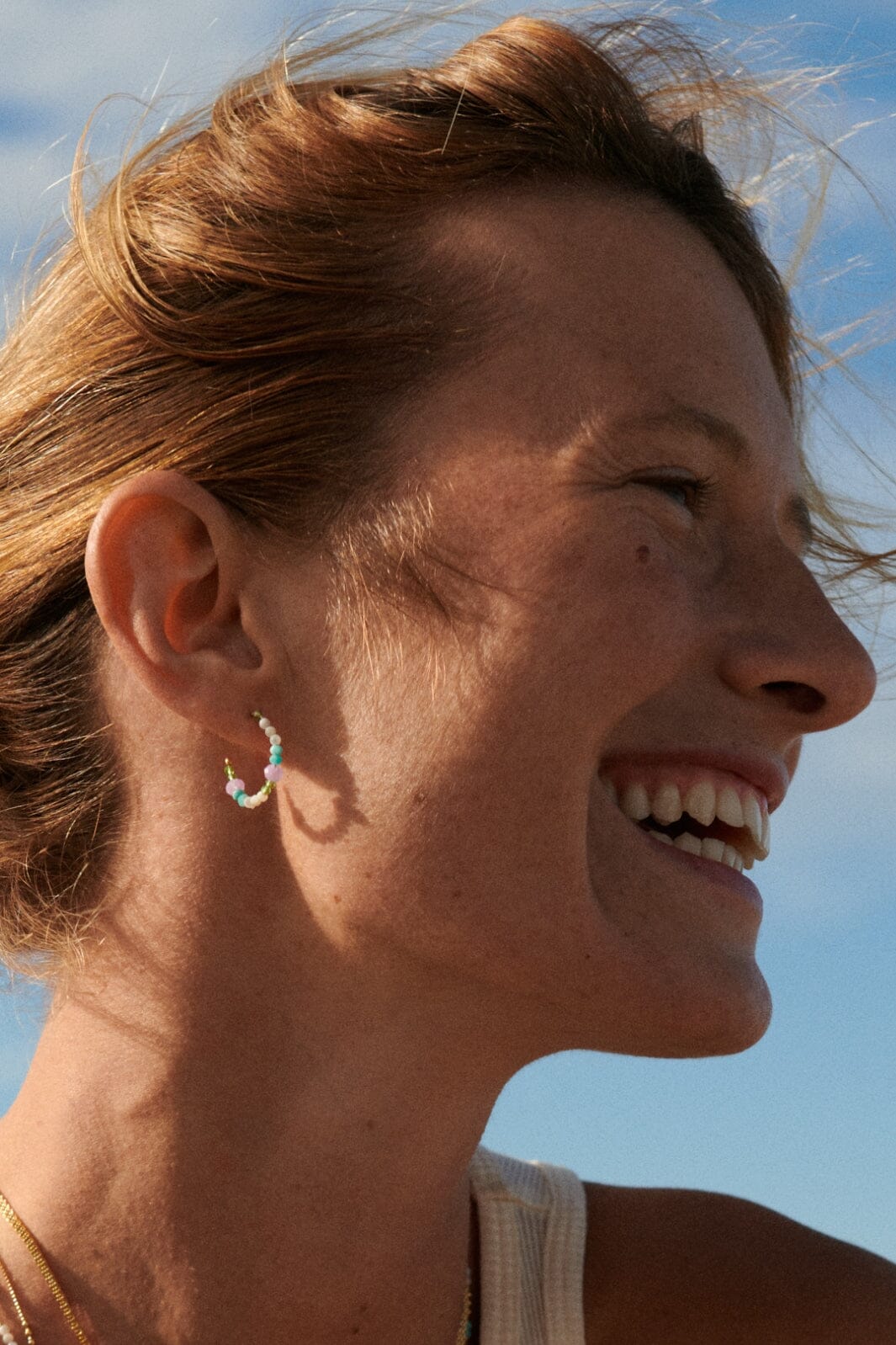Pernille Corydon Jewellery - Sea Colour Hoops - Golden