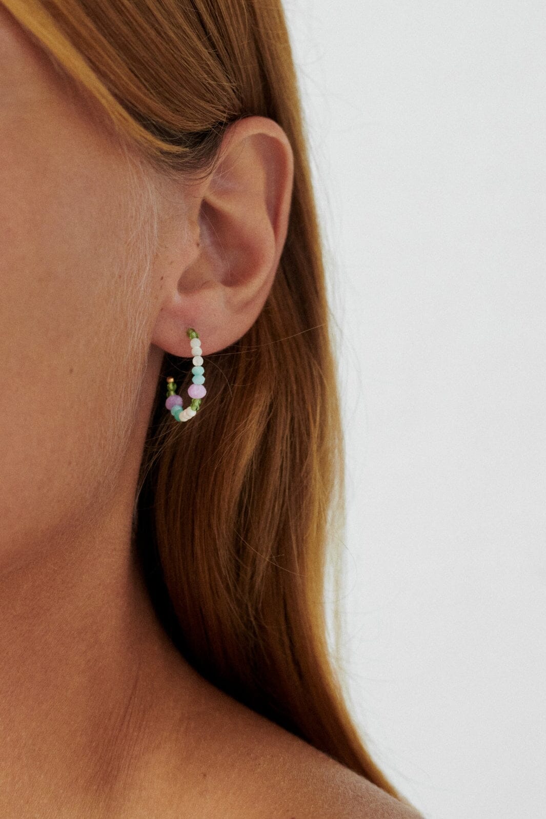 Pernille Corydon Jewellery - Sea Colour Hoops - Golden
