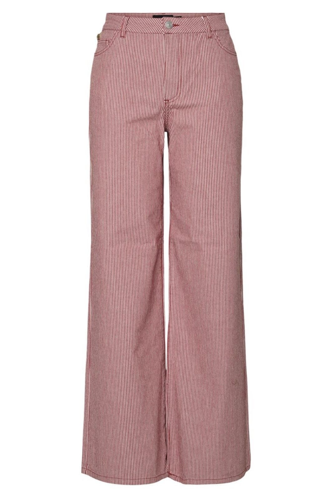 Pieces - Pcbillo Wide Denim Jeans - 4746223 Chili Oil Cloud Dancer