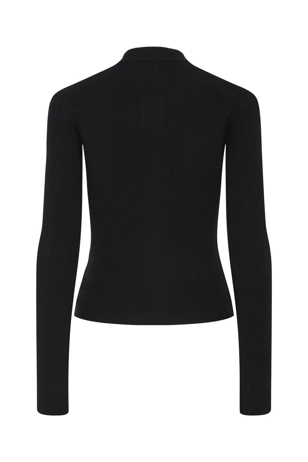 Pieces - Pccrista Ls Zip Knit Cardigan - 4633680 Black Mode