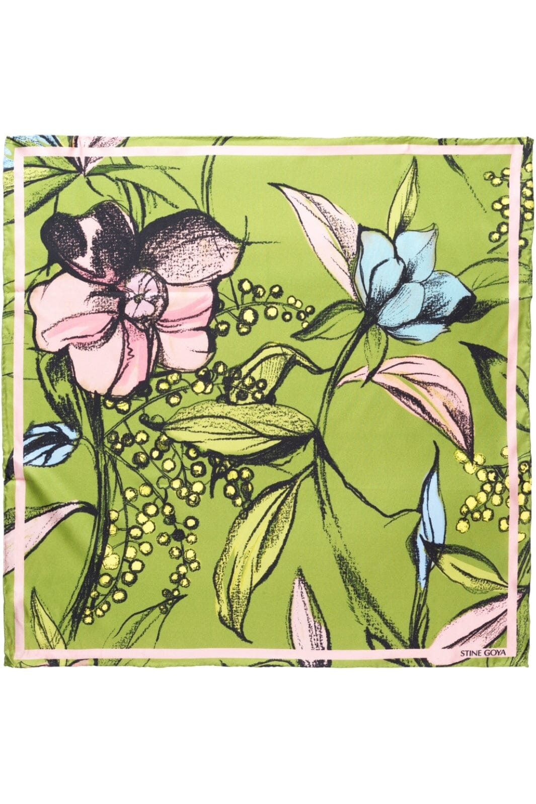 Stine Goya - 2287 Silk Scarves, Small Scarf sg-ss25-a010-2287 - Pencil Garden Levere