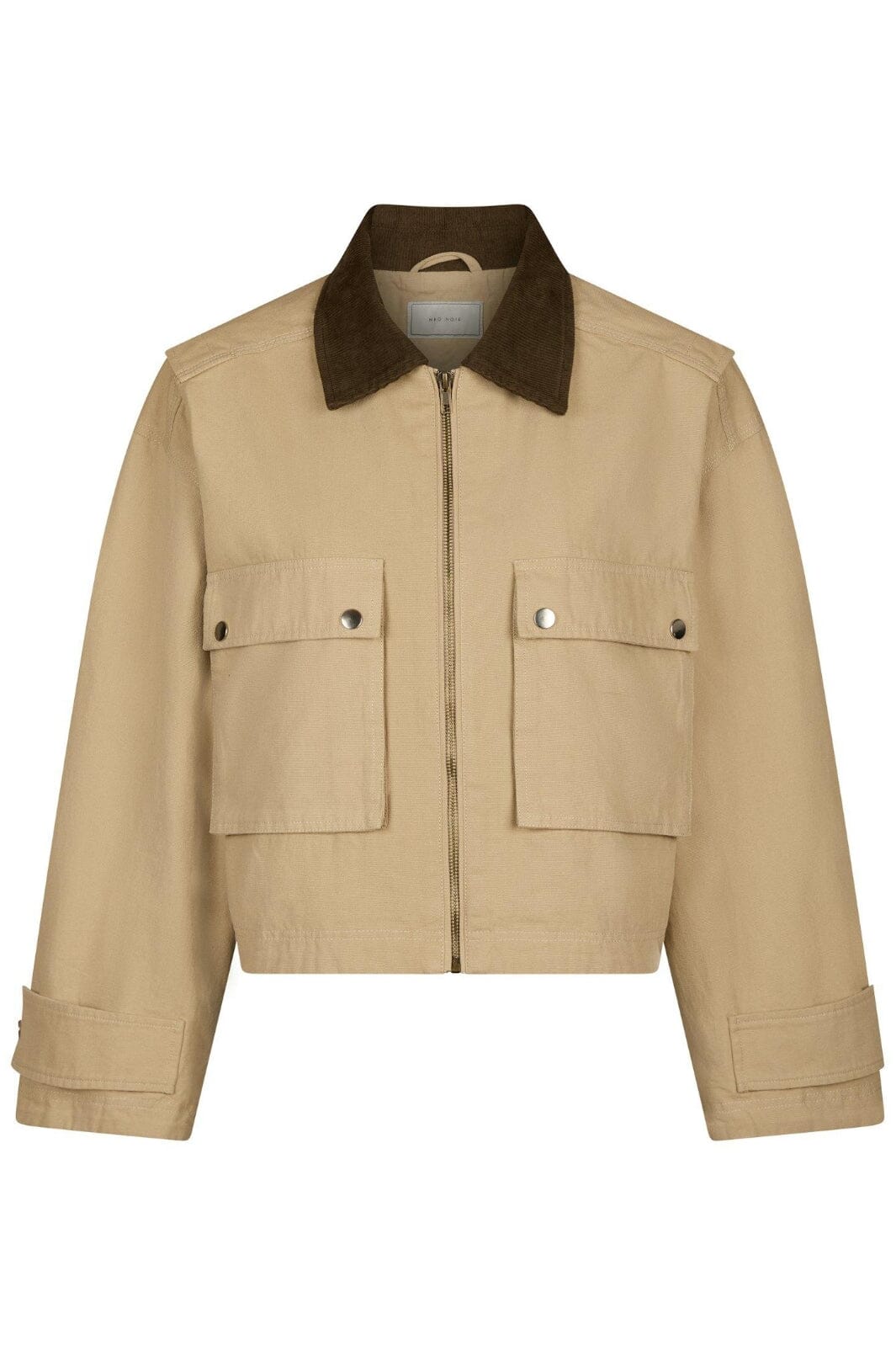Forudbestilling - Neo Noir - Rivera Canvas Boxy Jacket 164402 - 213 - Sand Online Hot Salg