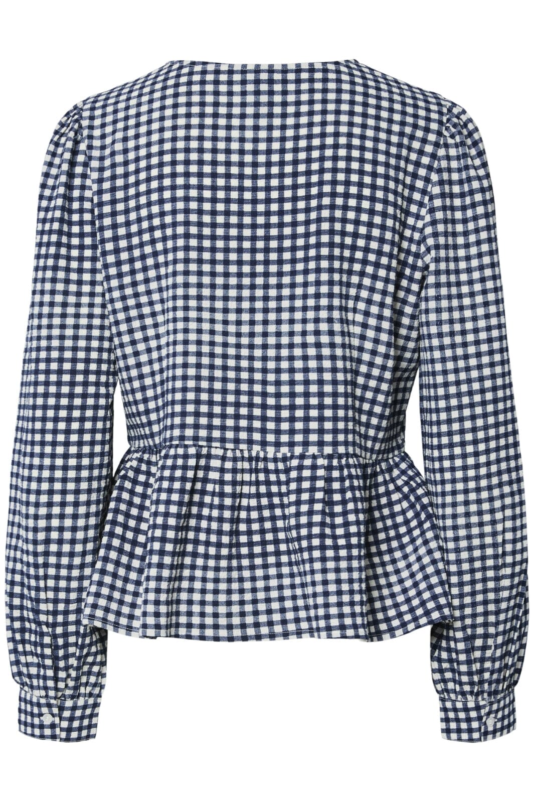 Pieces - Pcdullie Ls O-Neck Tie Top Fsy - 4839786 Maritime Blue White