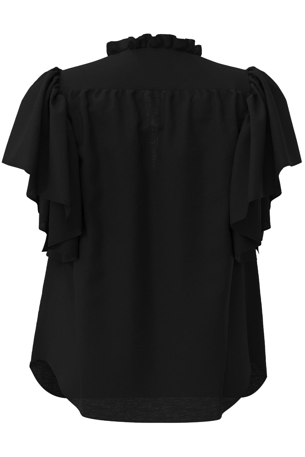 Co´couture - Heracc Ss Frill Top 35703 - 96 Black