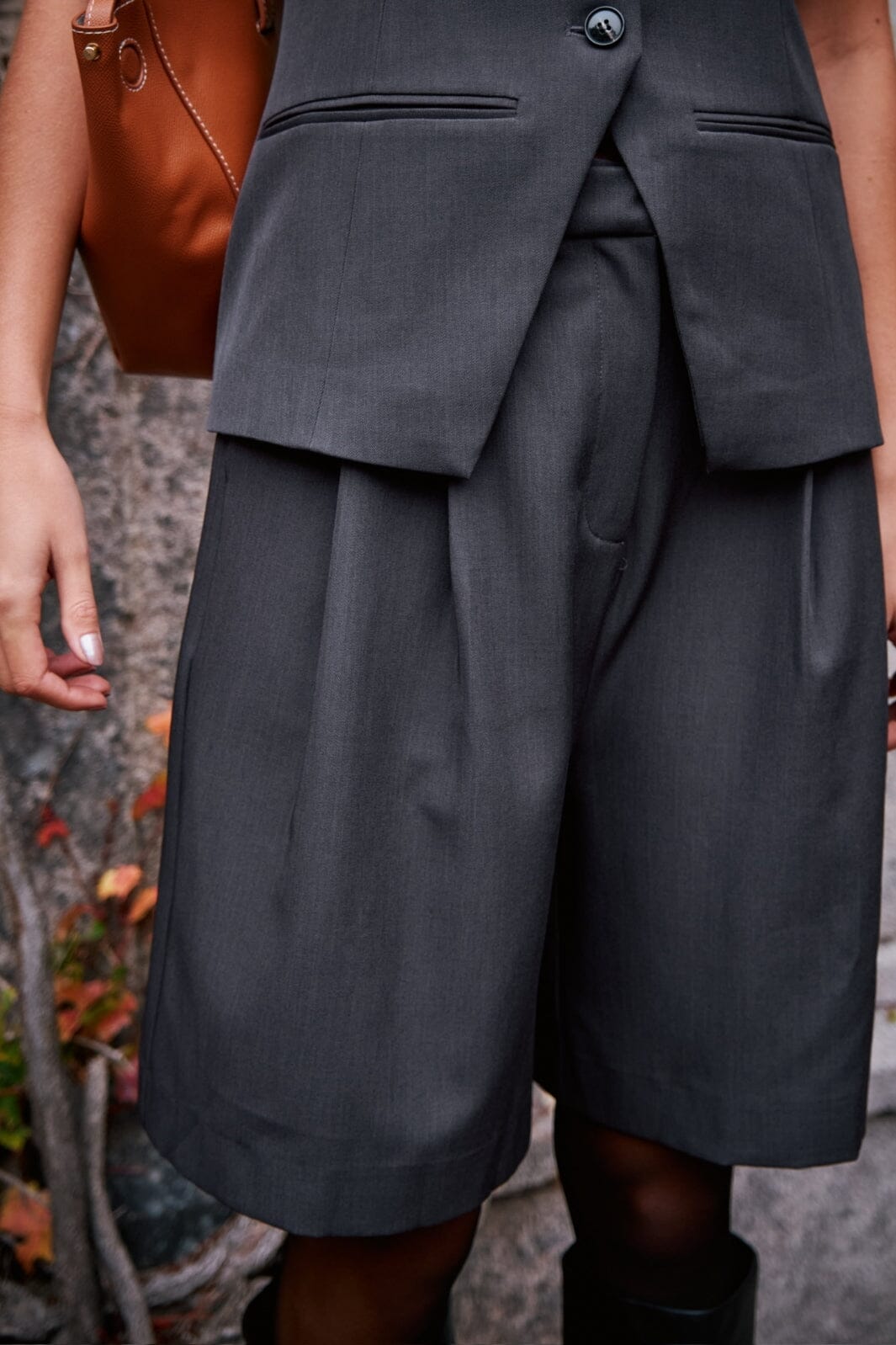Neo Noir - Nika Structure Shorts 164538 - Dark Grey