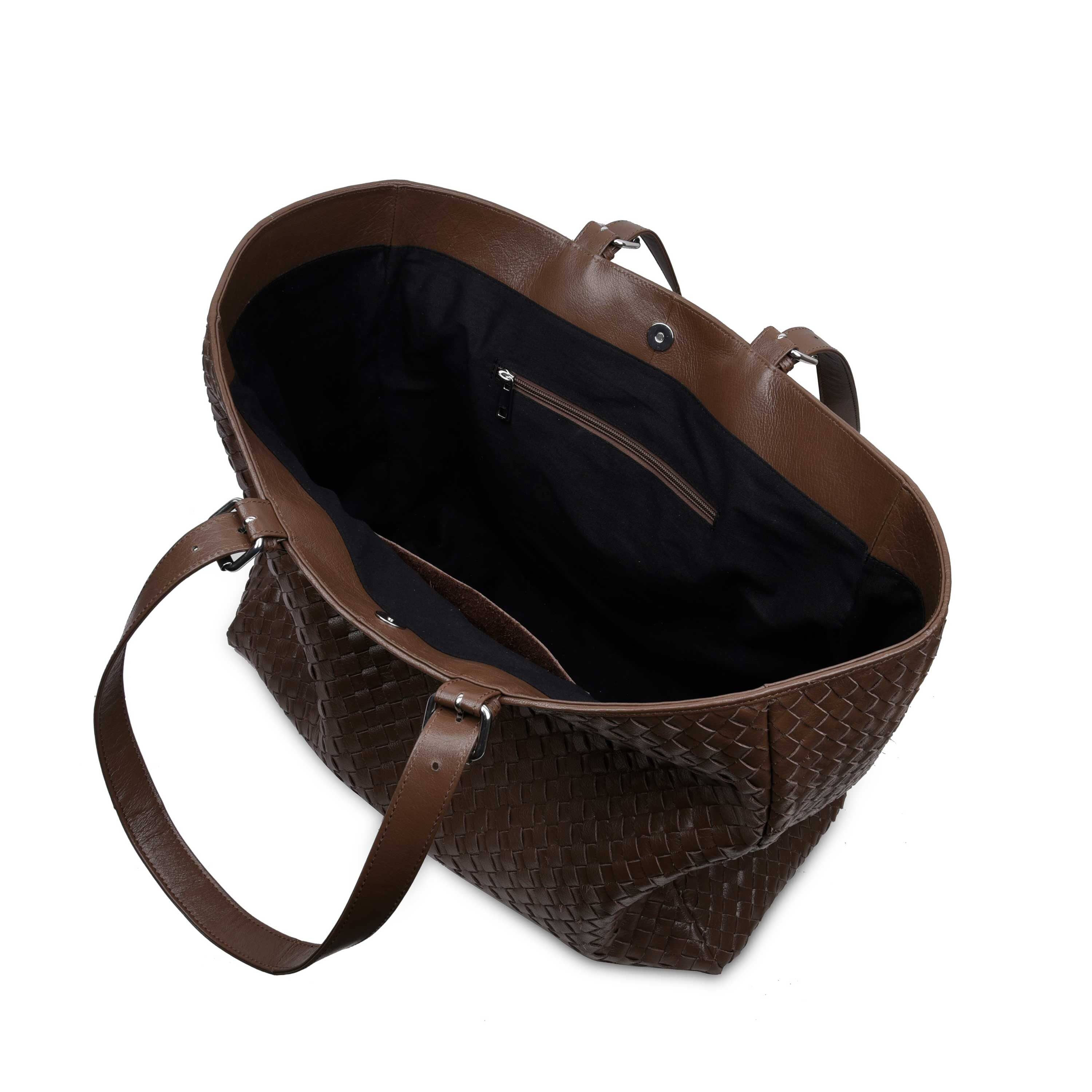 Núnoo - Maxi Shopper Braided Mountain - Dark Brown