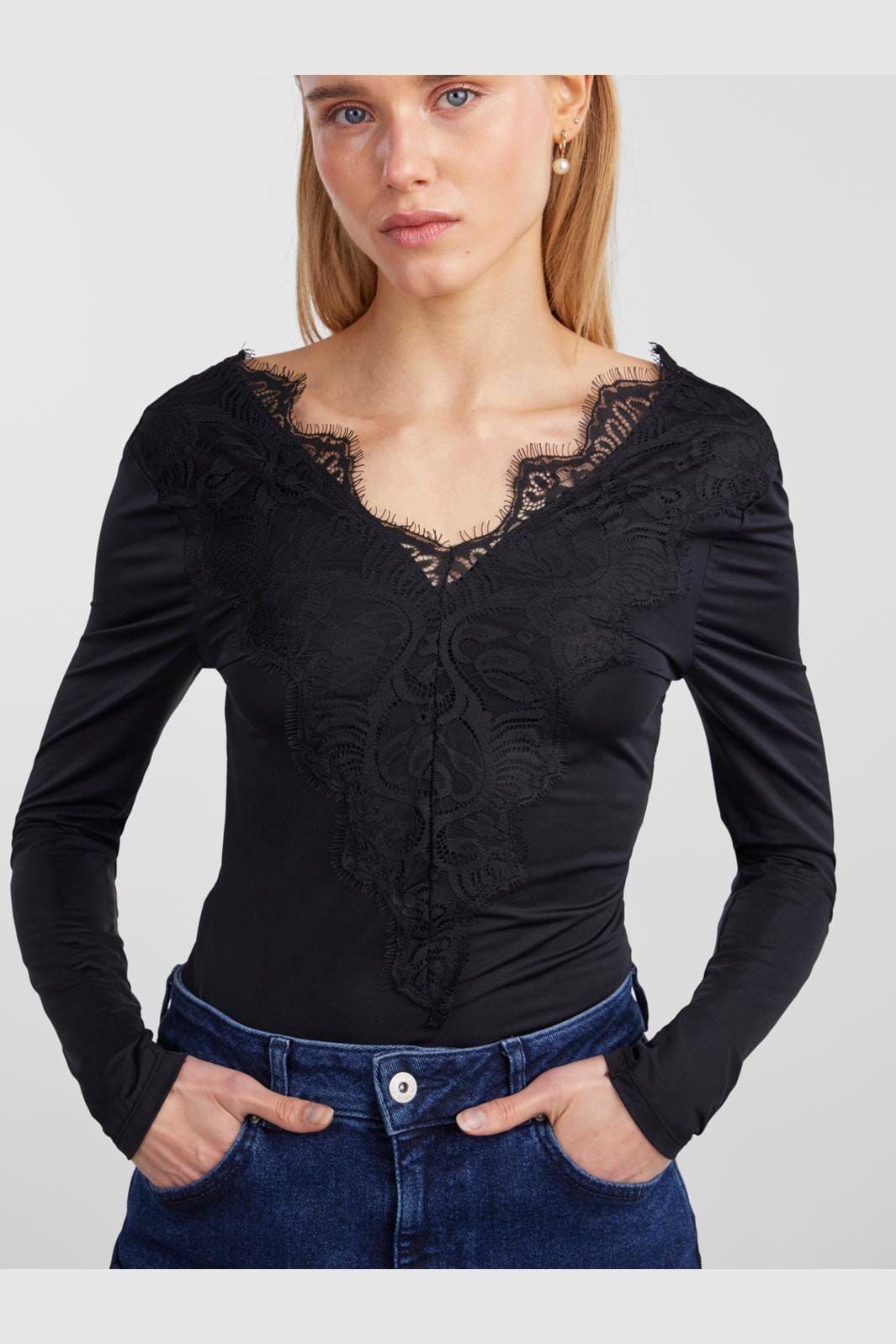 Pieces - Pcilu Ls Top - 4332361 Black