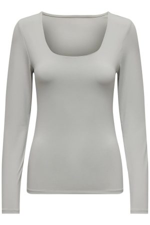 Only - Onlea L/S 2-Way Deep Neck Top - 4597725 Harbor Mist
