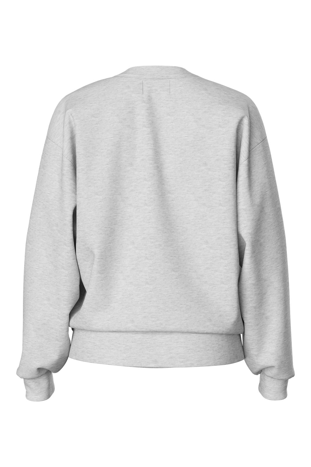 Pieces - Pcchilli Ls Oversized Sweat - 4701483 Light Grey Melange Levere