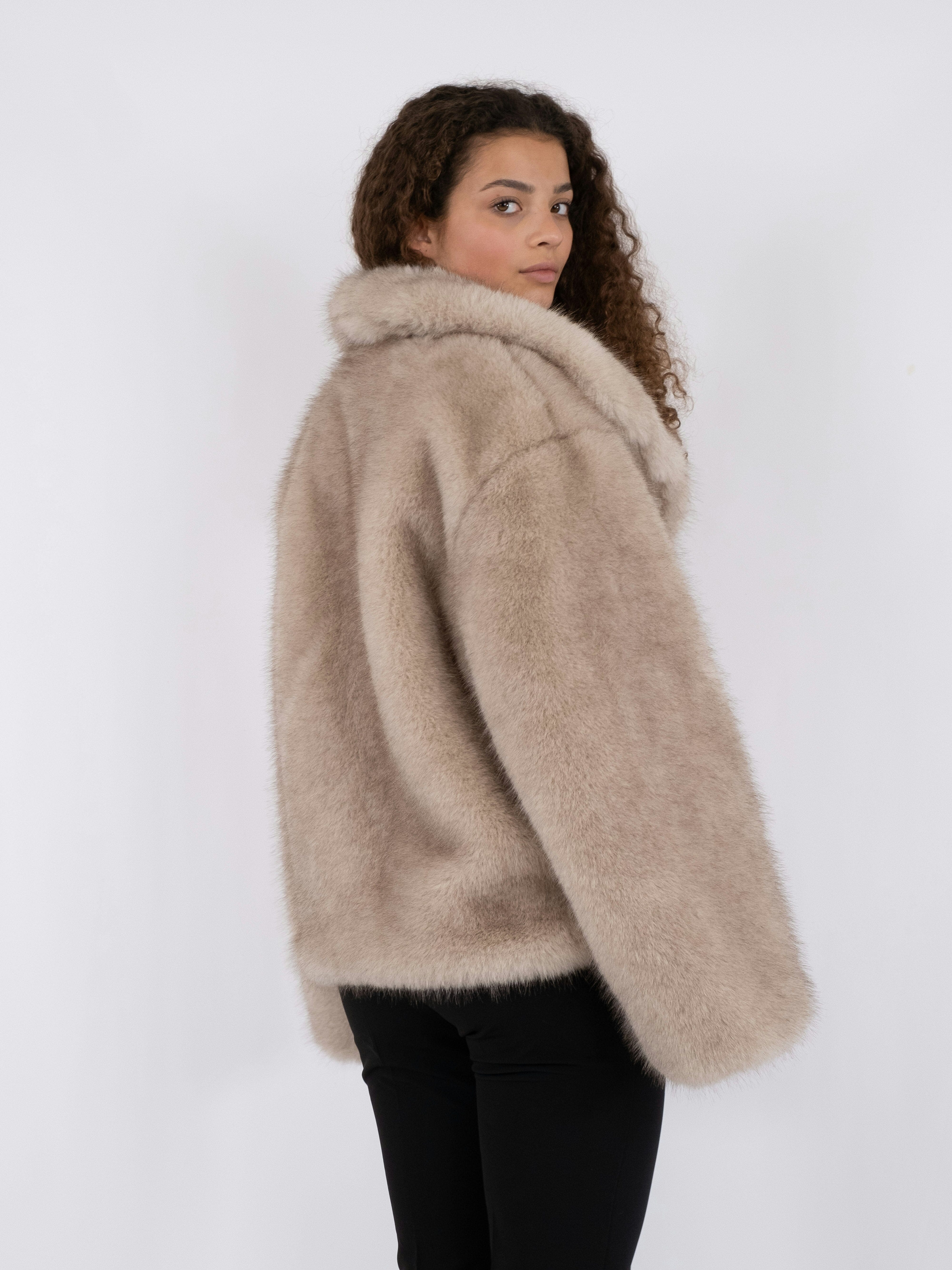 neo-noir-stephanie-faux-fur-jacket-beige_2.jpg Neo Noir - Stephanie Faux Fur Jacket - Beige