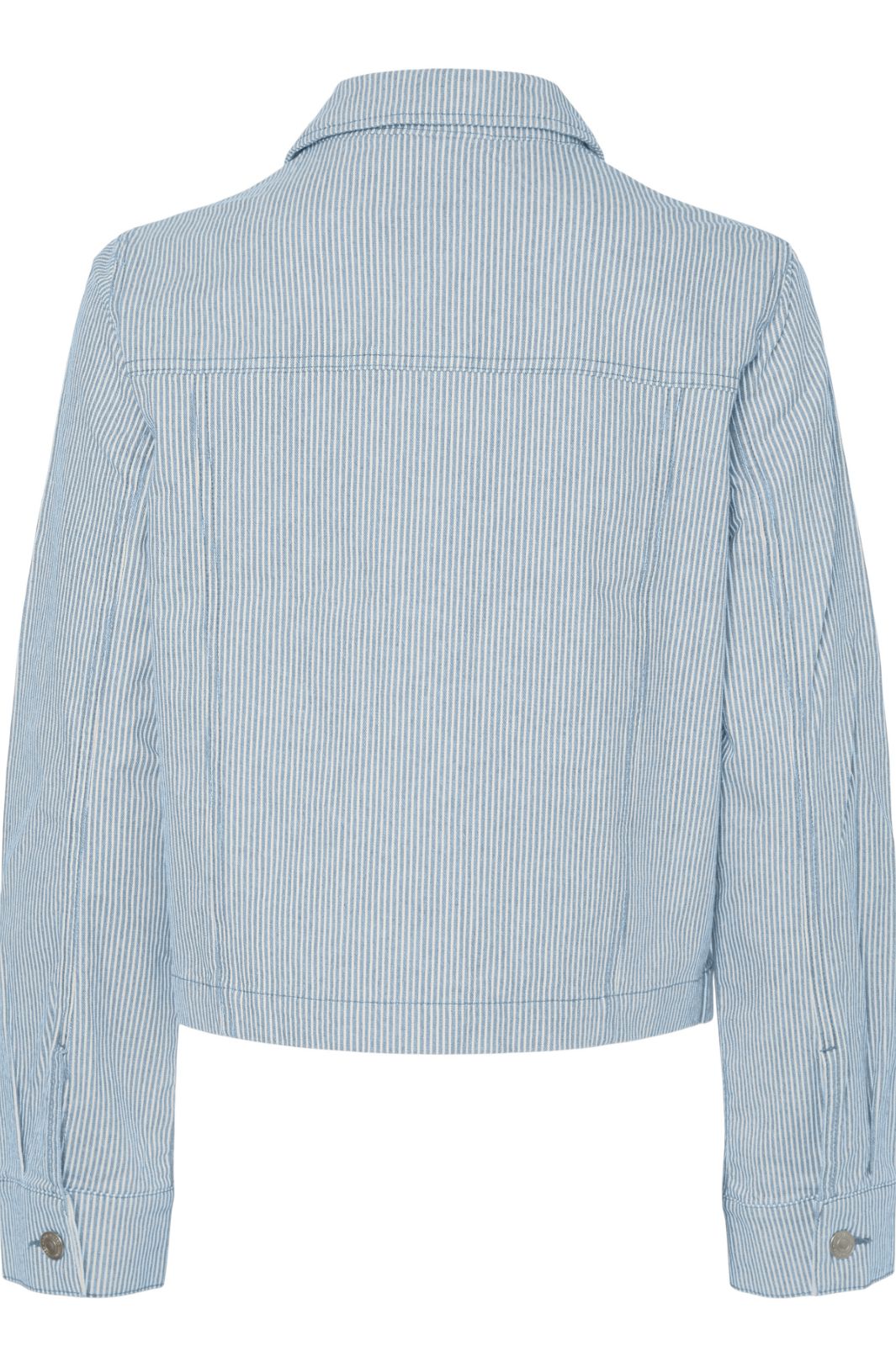 Pieces - Pcbillo Denim Jacket - 4819961 Light Blue Denim White Stripes
