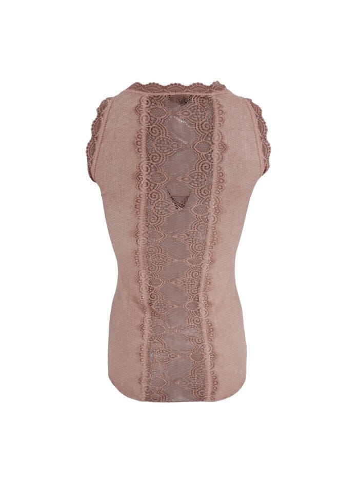 Black Colour - Bcivy Rib Top - Rose