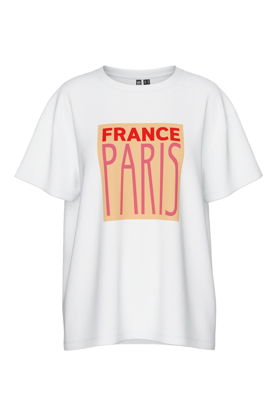 Pieces - Pccity Ss Oversized Tee - 4794446 Bright White France Online salg