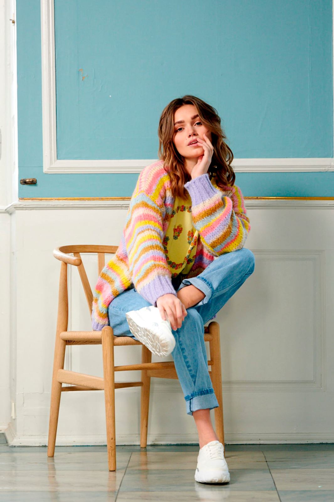 Pool Knit Cardigan - Multi Mix