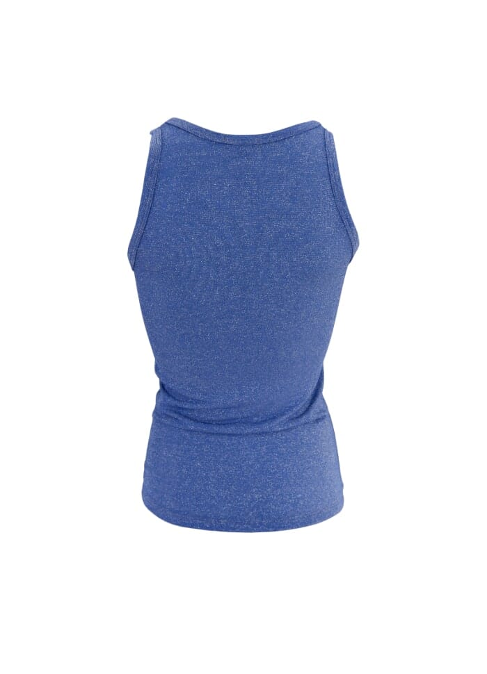 Black Colour - Bcfaye Lurex Top - Sky Blue