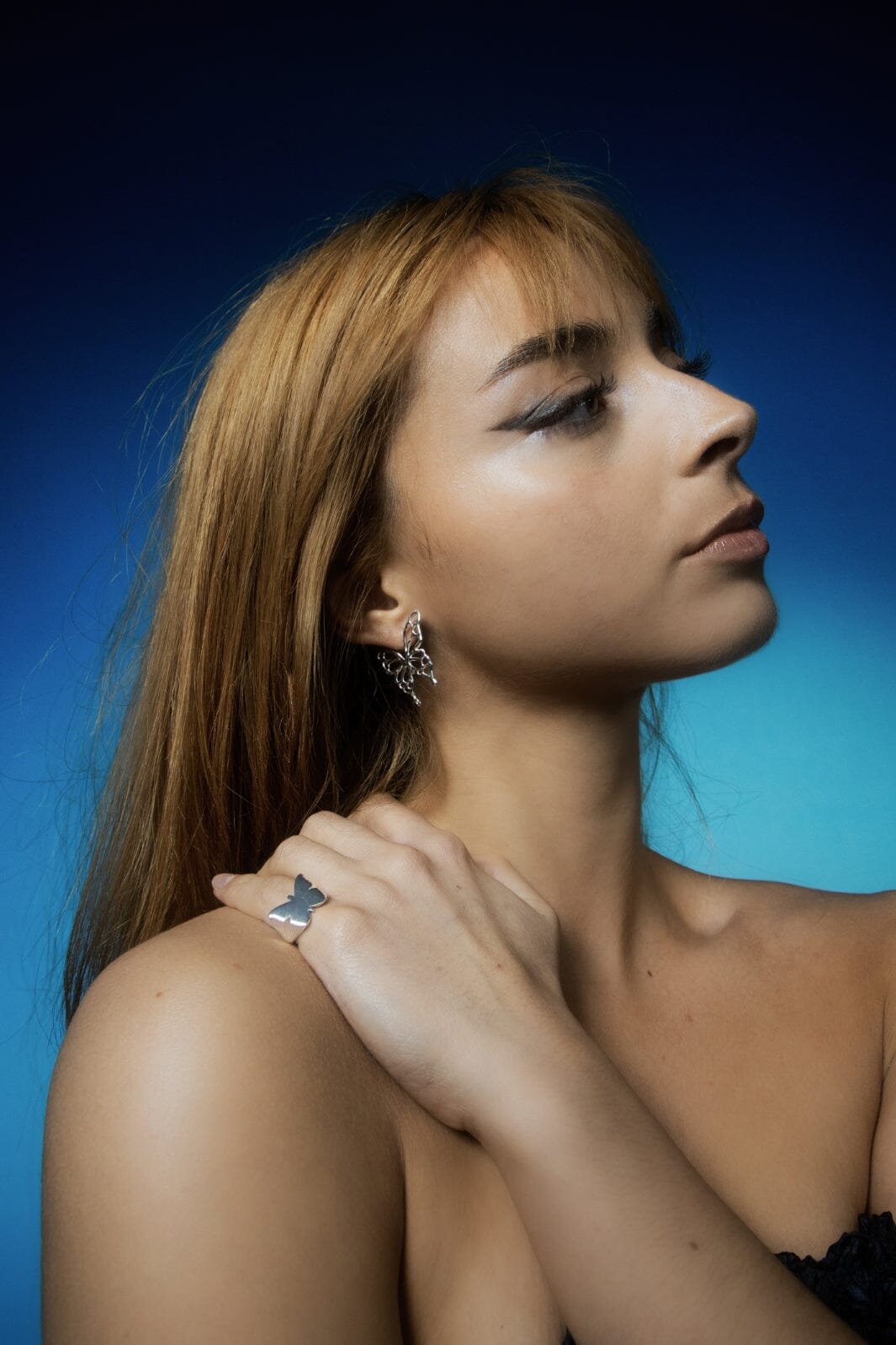 Jane Kønig - Butterfly Earring - Forsølvet Udsalg