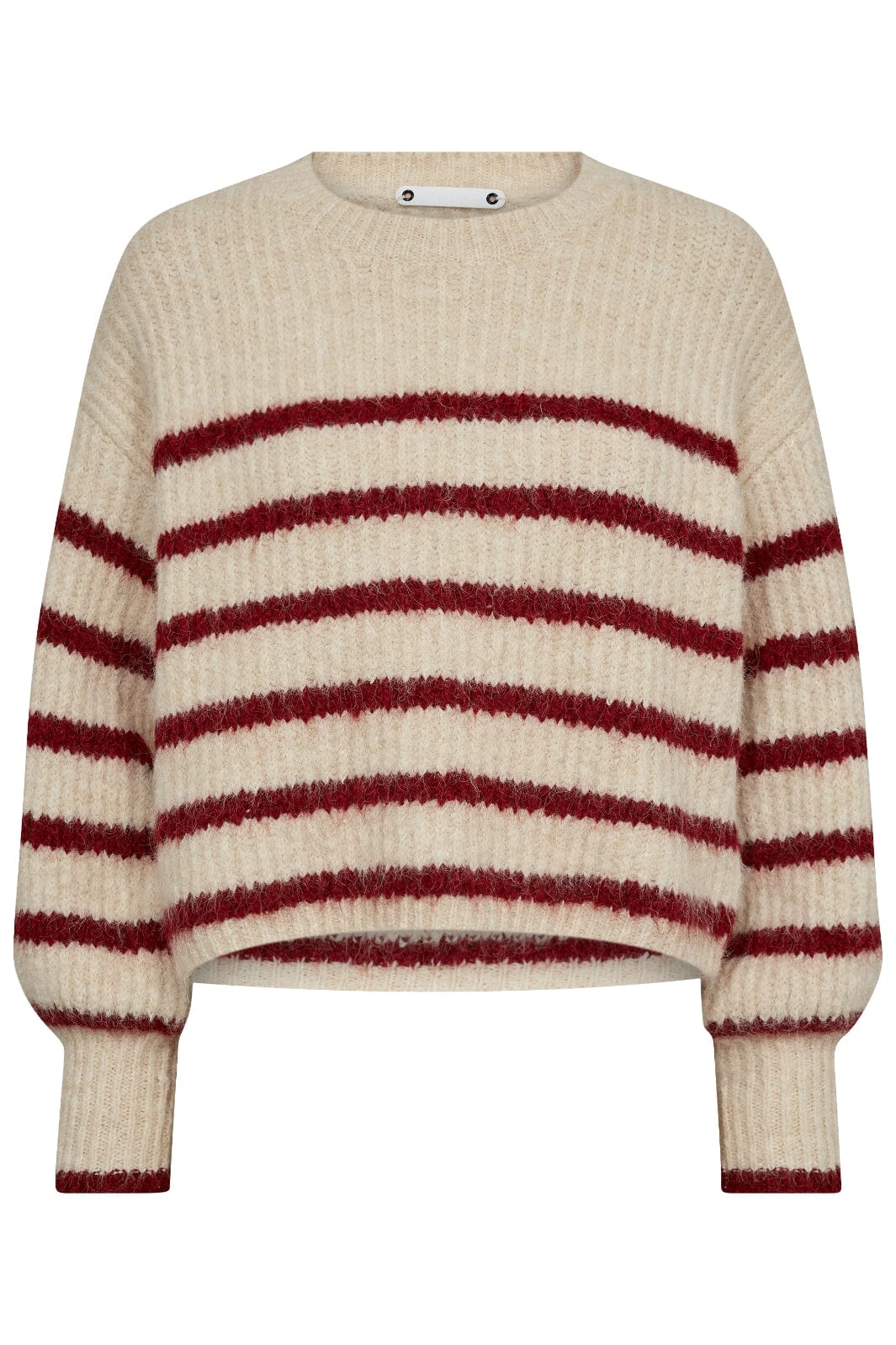 Co´couture - Coraliecc Crop Stripe O-Knit 32156 - 19960 Boneheart Udsalg
