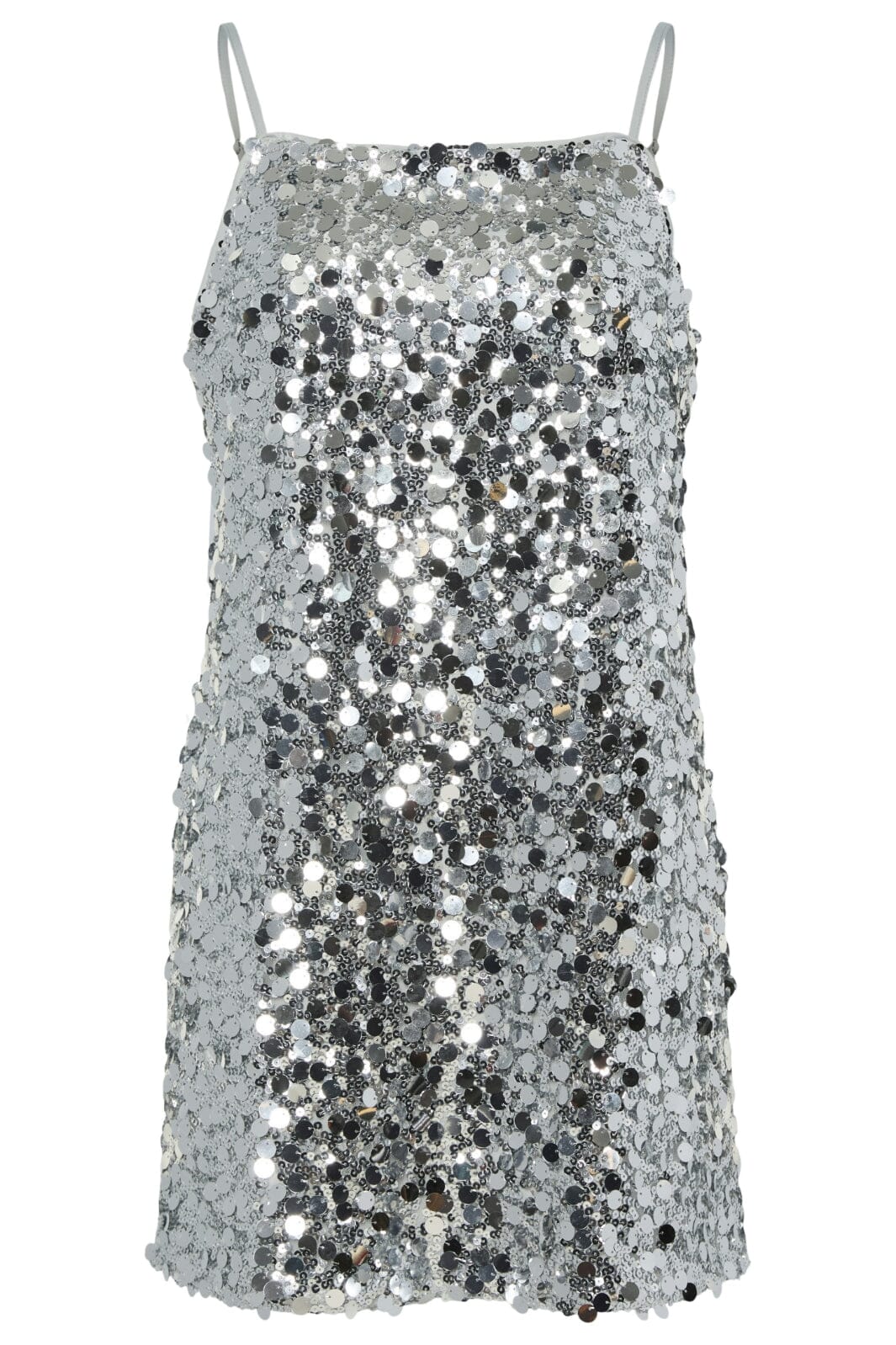 Pieces - Pcdisco Mini Strap Dress Kca 17155269 - 4670407 - Silver Sequins Levere