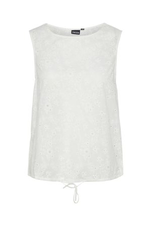 Pieces - Pckacey Sl Top - 4507373 Cloud Dancer 1