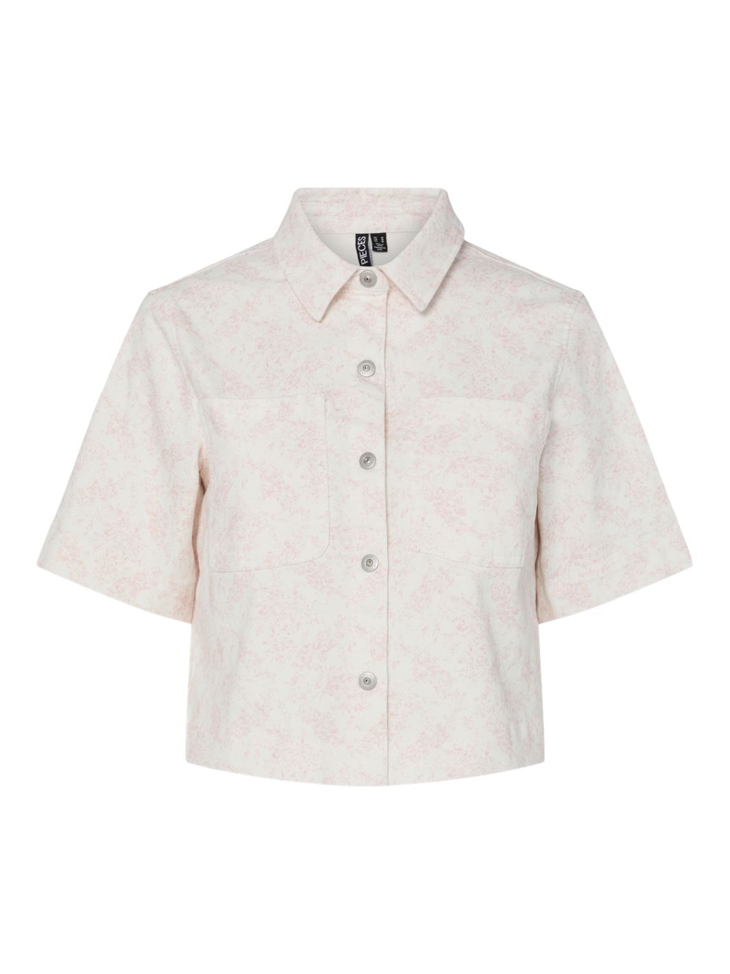 Pieces - Pcsalume Ss Denim Shirt - 4701726 Egret Flower Online