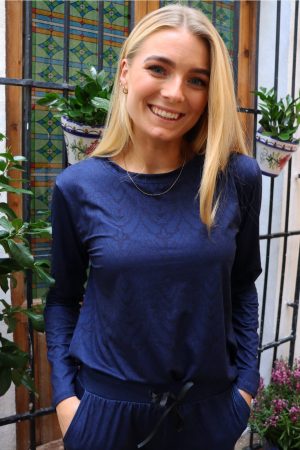 Liberte - Alma-Ls-U-Tshirt 22146 - Navy Lala Online nu