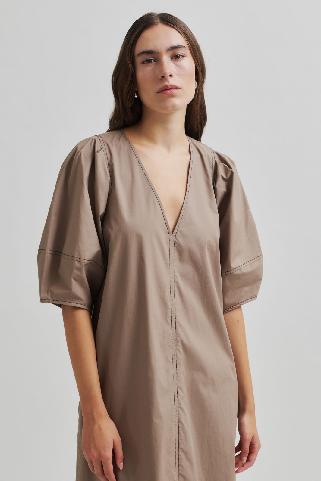 Second Female - Larkini New Maxi Dress 59633 - Fossil 6140