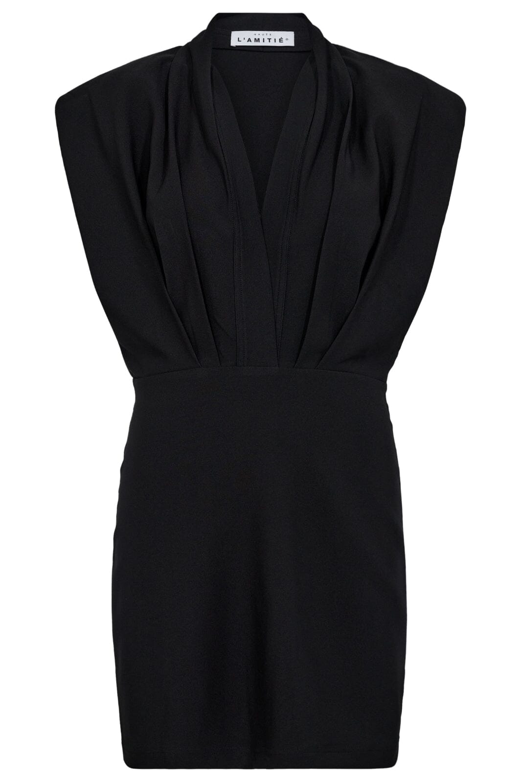 Forudbestilling - Haute L'Amitié - L'Egance Crop Drape Dress HL10040 - Black