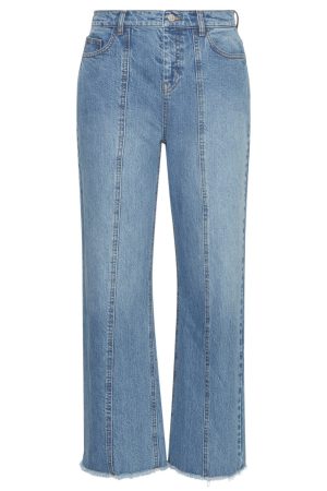 Moss Copenhagen - Mscheli Ada Straight Ankle Jeans - Mid Blue Wash Udsalg