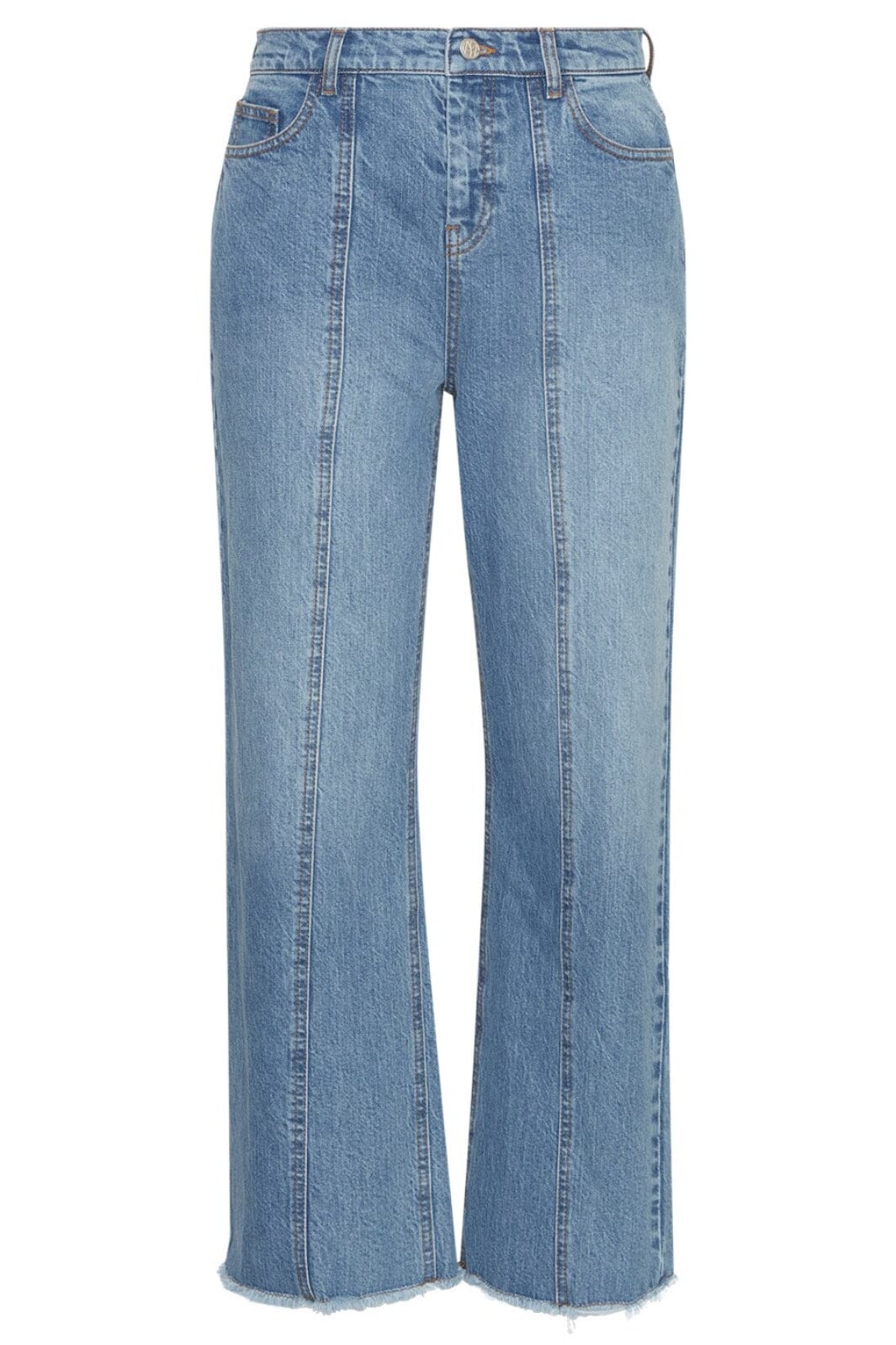 Moss Copenhagen - Mscheli Ada Straight Ankle Jeans - Mid Blue Wash Udsalg
