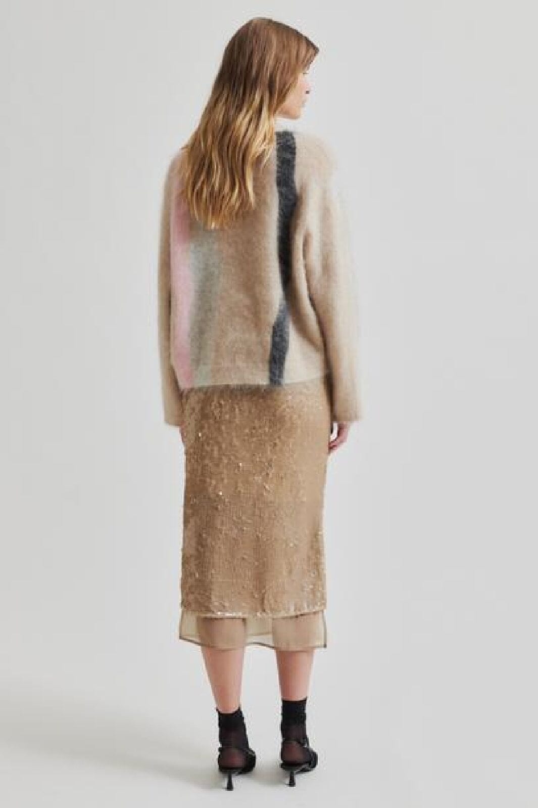 Second Female - Marbel Knit O-Neck 59236 - 504 Beige
