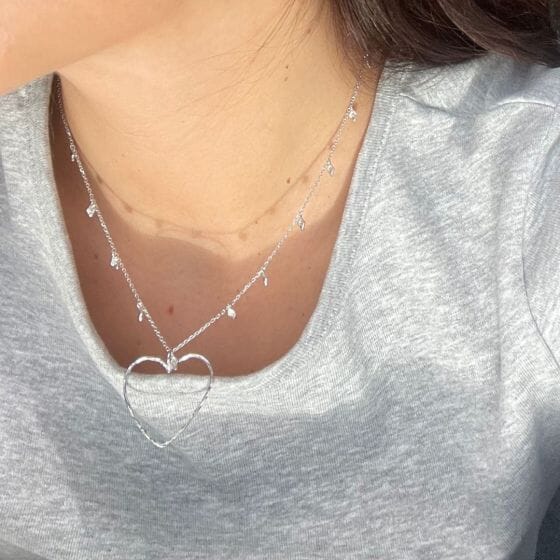 Stine A - Funky Heart Pendant Silver - 5058-00-Os