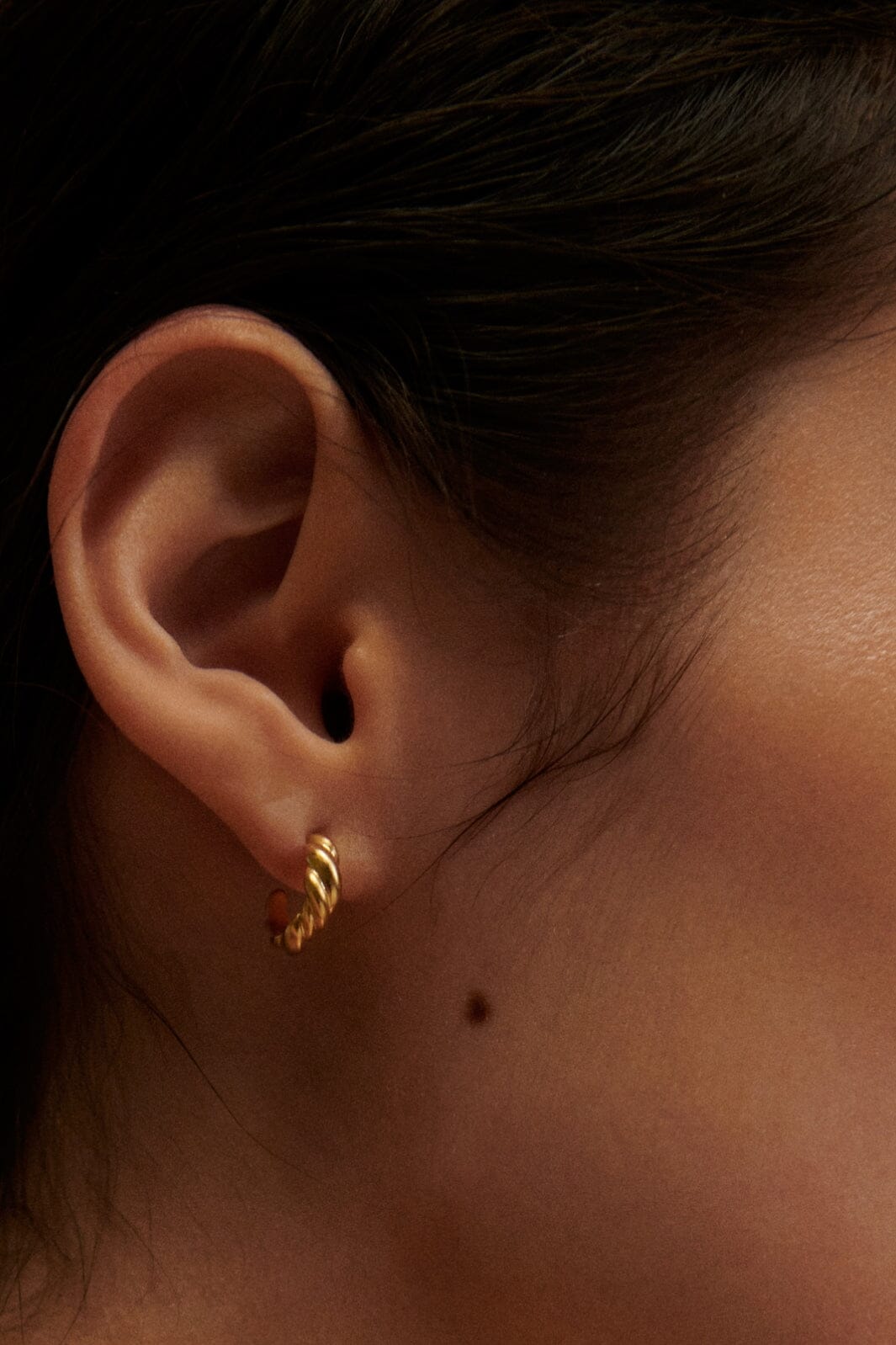 Pernille Corydon Jewellery - Small Hana Øreringes Size 12 Mm - Golden Plated