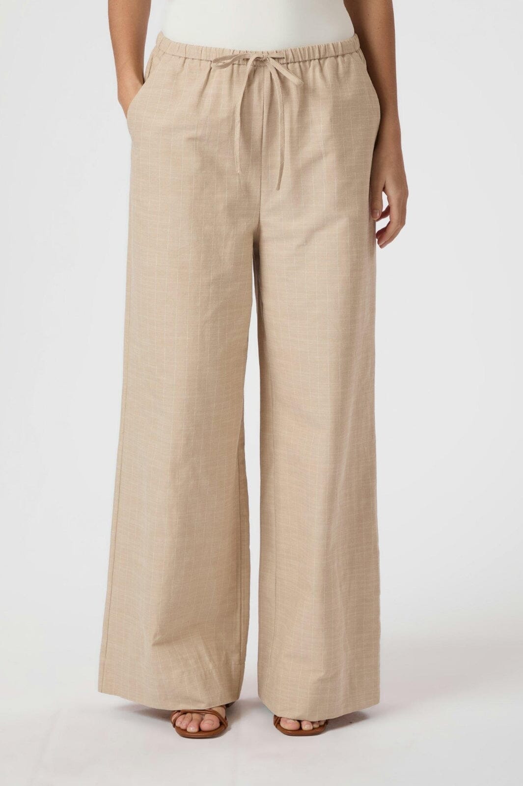 Neo Noir - Heifa Stripe Pants 165362 - 213 - Sand