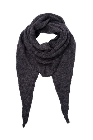 Black Colour - Bcdell Knitted Medium Scarf 208358 - Dk. Grey Melange på udsalg