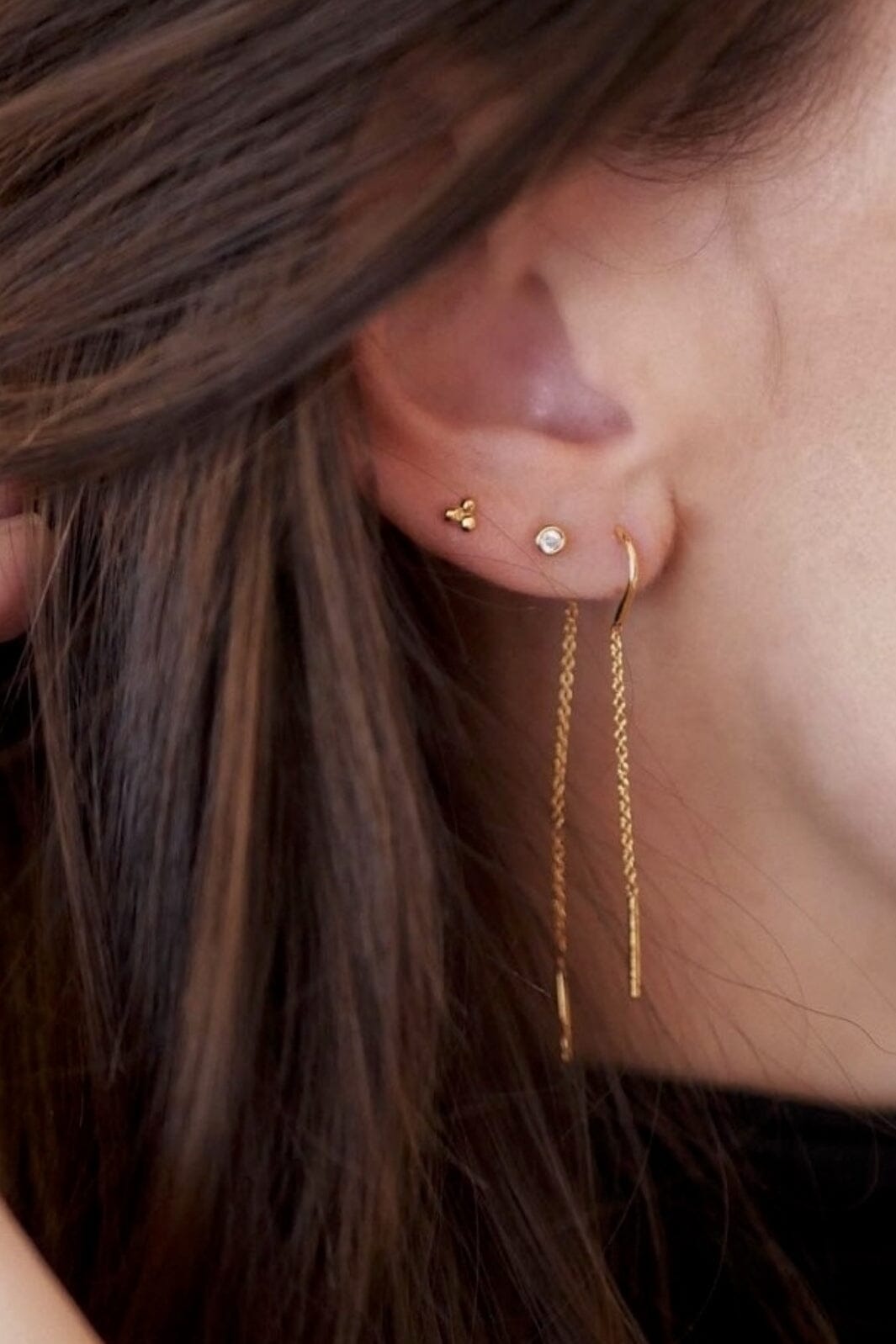Enamel Copenhagen - Earring, Hoop Chain - 925S/Gp Online nu