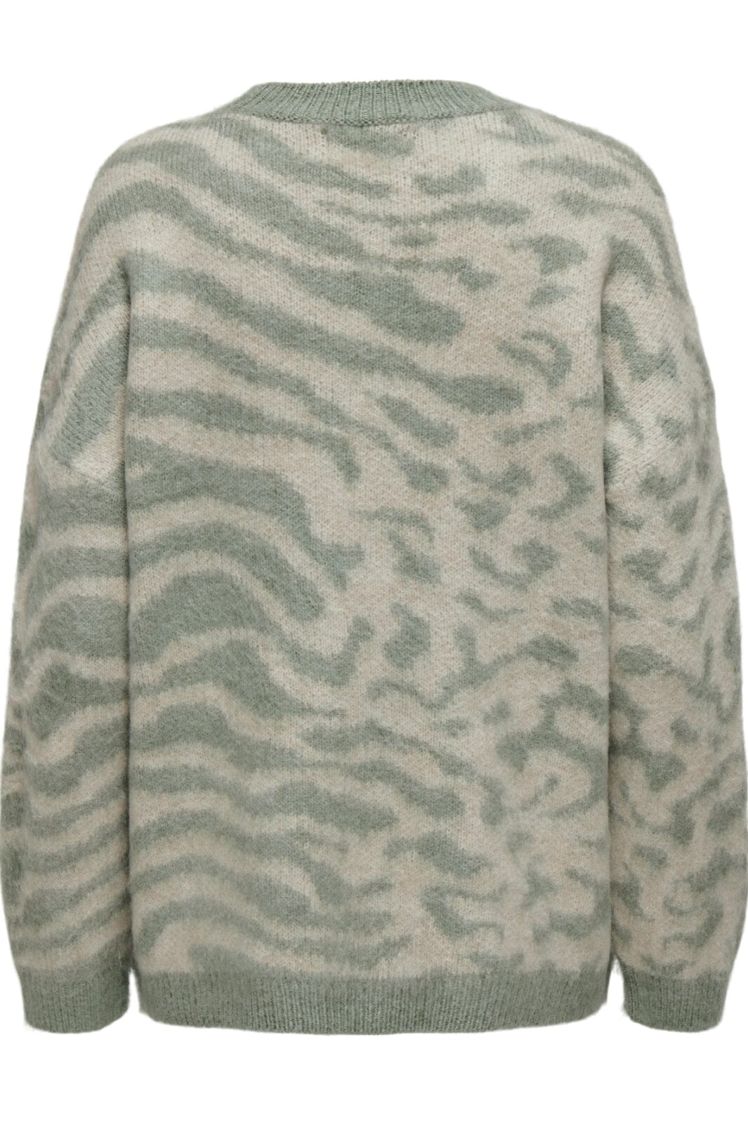 Only - Onlwild Ls Jq Long O-Neck Cc Knt - 4508859 Aqua Foam Whitecap Gray
