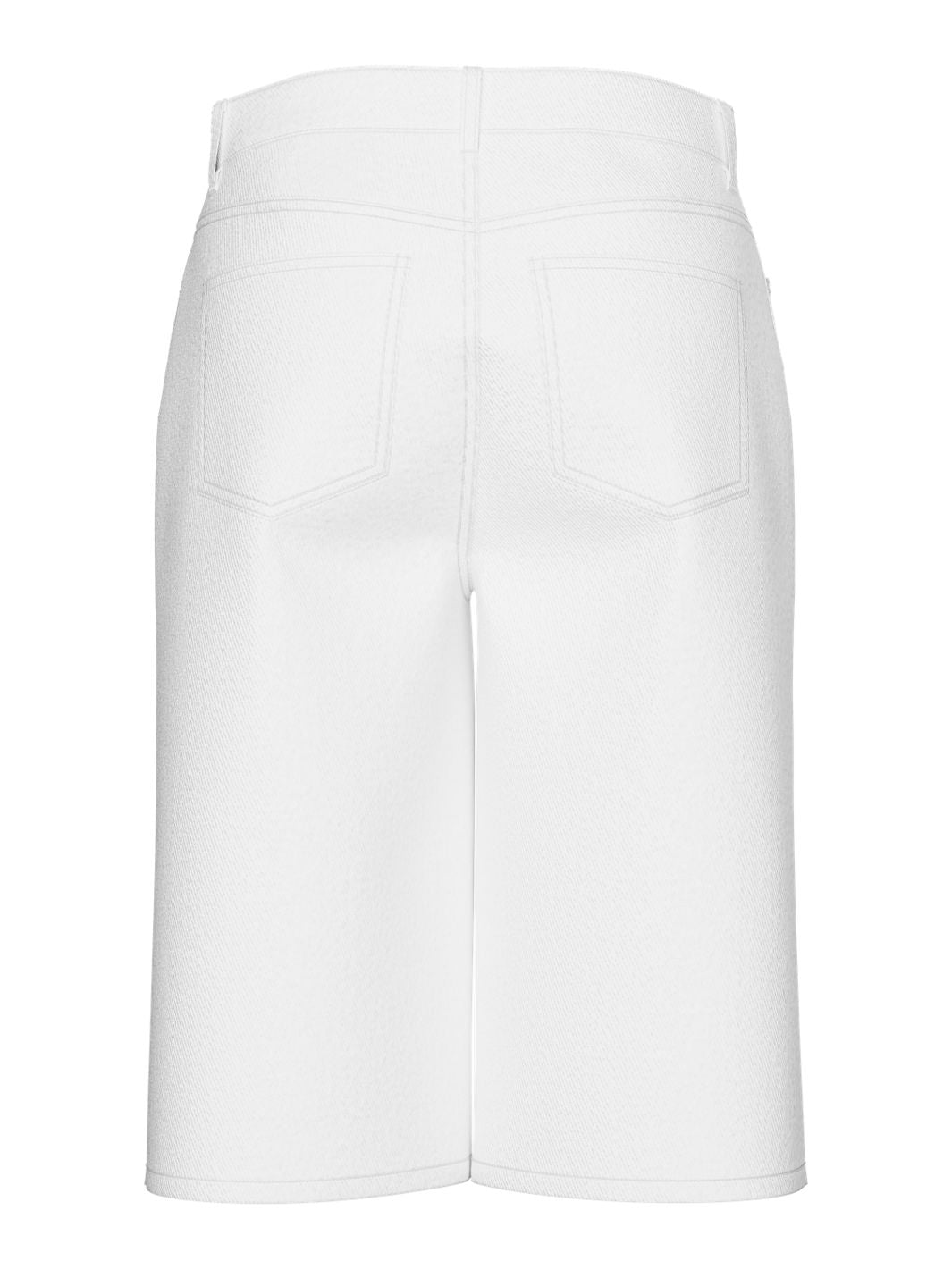 Pieces - Pcsalume Wide Denim Shorts - 4830261 Bright White Online nu