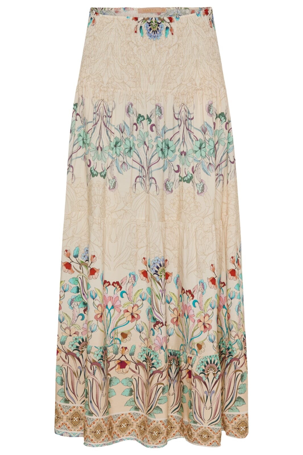 Forudbestilling - Marta Du Chateau - Mdcprincess Skirt - Tpz Print Beige Online Hot Salg