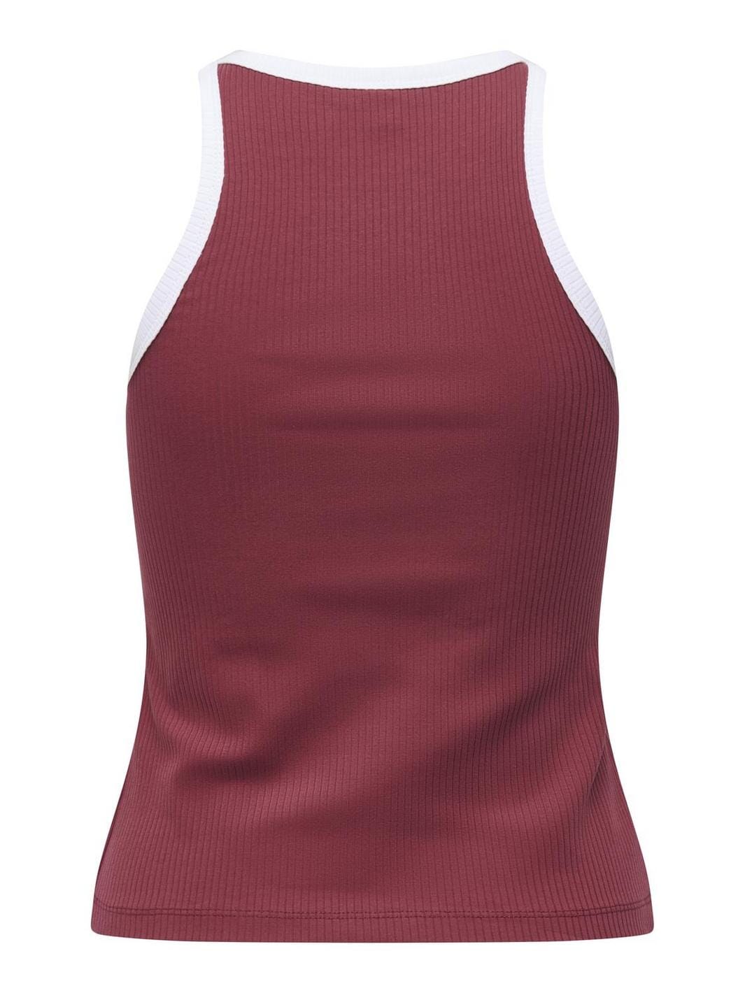 only-onlvela-life-s-l-top-4832395-ruby-wine-bright-white-binding_1.jpg Only - Onlvela Life S/L Top - 4832395 Ruby Wine Bright White Binding