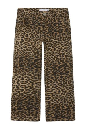 Name It - Nkfrose Wide Twi Pants 4444-Td - 4722887 Silver Mink Leopard Online