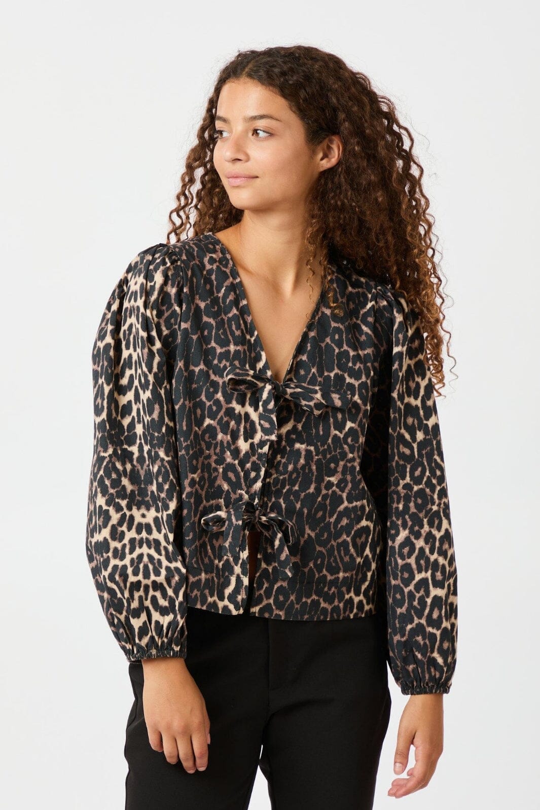 Neo Noir - Tova Leo Blouse 164451 - Leopard Online Hot Salg