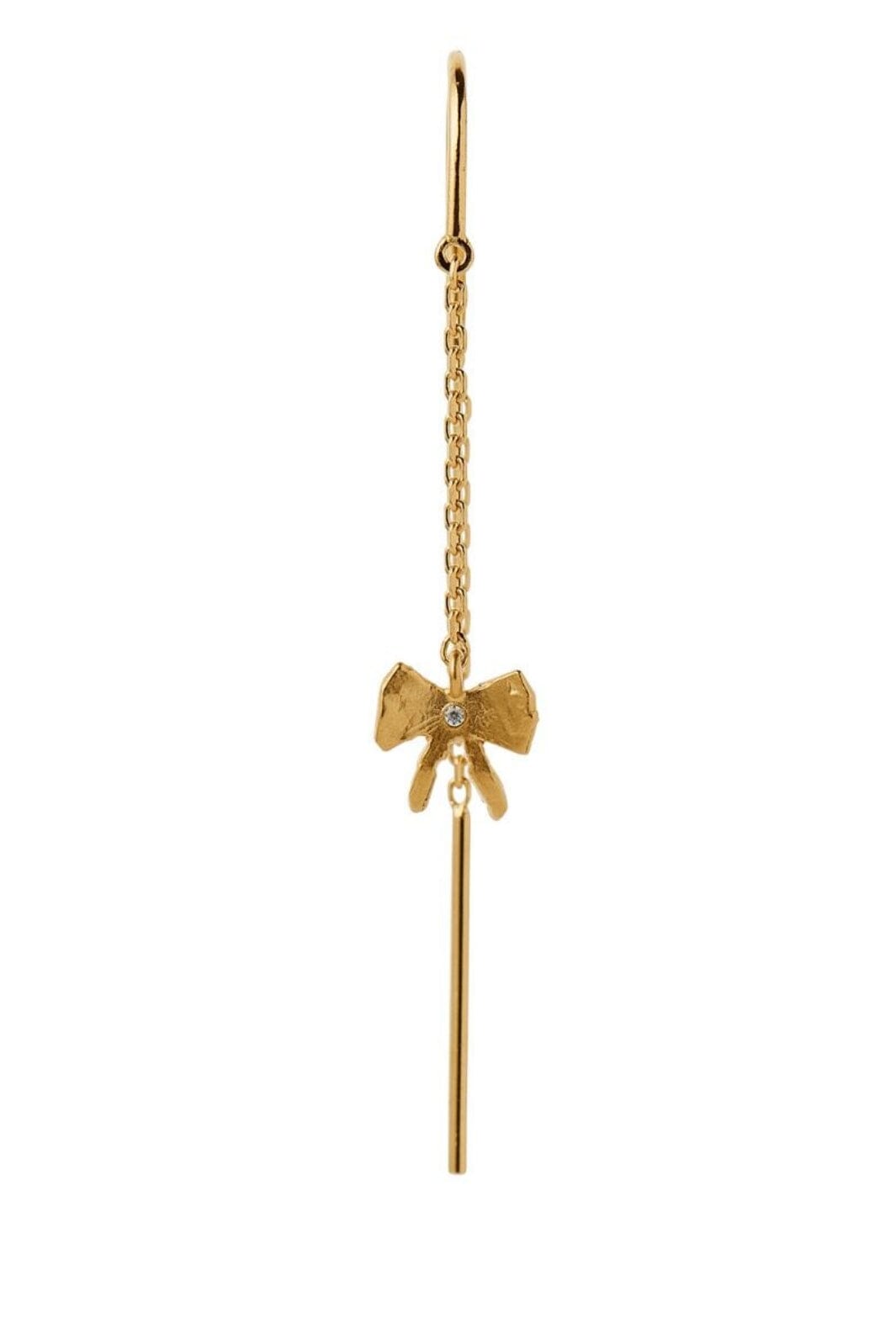 Stine A - Petit Bow Double Chain Earring - Single - 1353-02