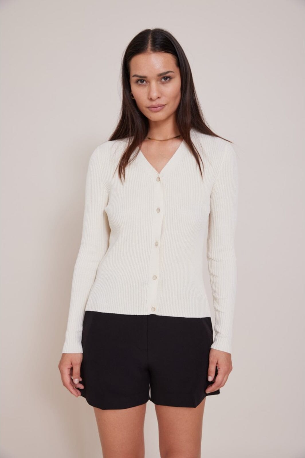 Bruuns Bazaar - GallberryBBCarica knit cardigan - White Cream